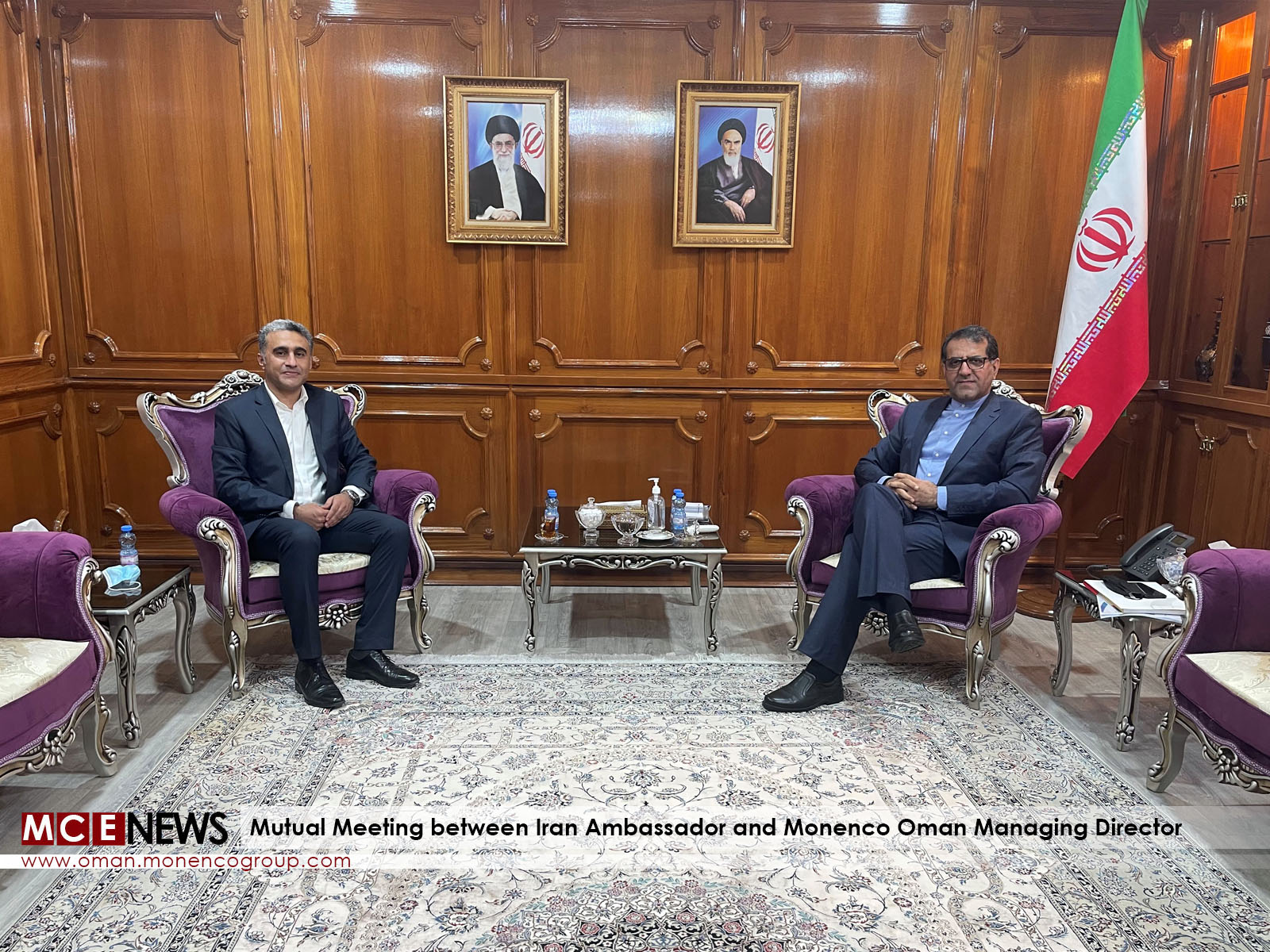 Mutual Meeting between Iran Ambassador and Monenco Oman Managing Director